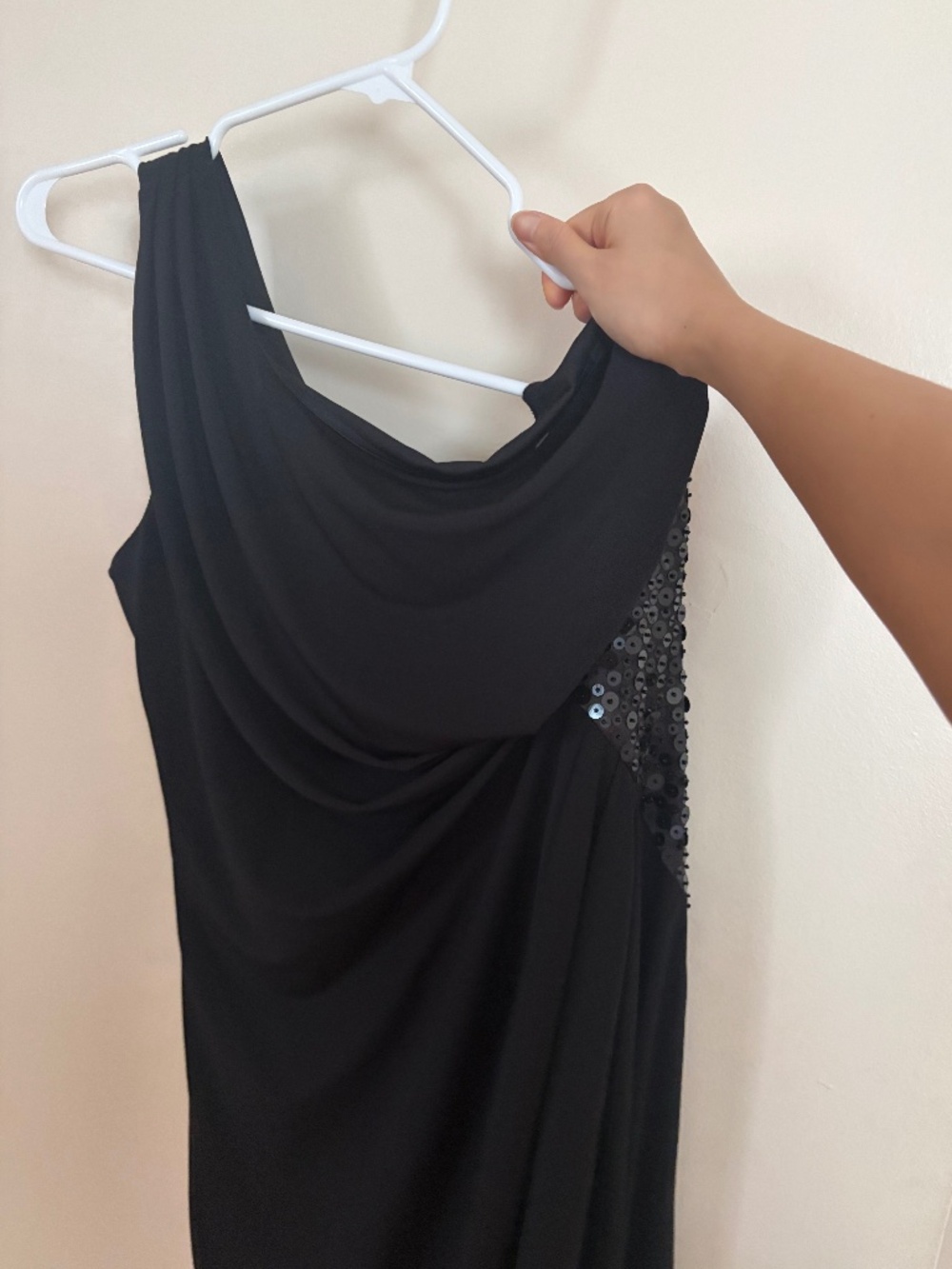 Jessica Simpson size 12 one shoulder little black dress